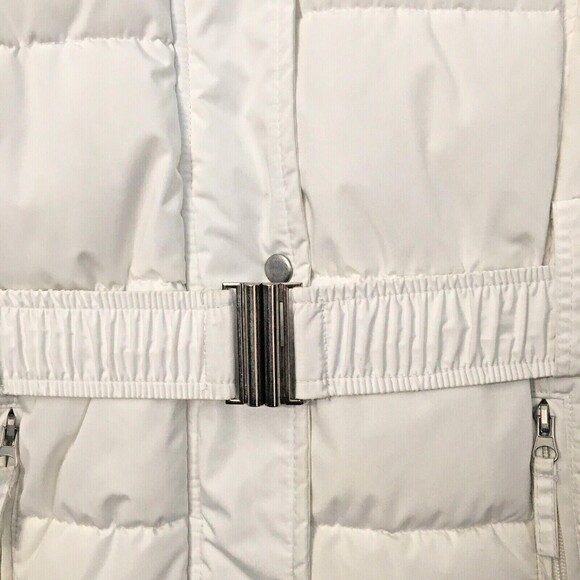 NY Jets Official Logo Quilted Womens S Puffer Jacket Faux Fur Lining Hood Zip - Picture 8 of 11